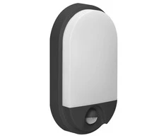 Sieninis šviestuvas Orno NEFRYT LED 15W, sodo šviestuvas su judesio jutikliu, 1100lm, IP54, 4000K, juodas
