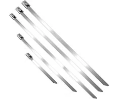 Zestaw Rinkinys Nerūdijančio plieno kabelių raištelių rinkinys, 100 vnt. Į komplektą įeina: 4,6x100 mm - 20 vnt., 4,6x200 mm - 20 vnt., 4,6x300 mm - 20 vnt., 7,9x300 mm - 20 vnt., 10x300 mm - 20 vnt.