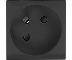 Orno NOEN FR, modulinis lizdas 45x45mm kampinis - 45° 1x2P+Z, E tipo prancūziškas, 16A 250V, juodas