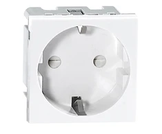 Orno NOEN GS, modulinis lizdas 45x45mm 1x2P+Z, F tipo schuko, 16A 250V, baltas