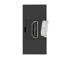 Orno NOEN HDMI, modulinis lizdas 22,5x45 mm HDMI su apsauginiu dangteliu, juodas