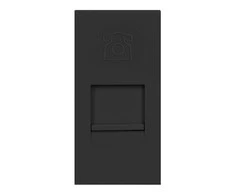 Orno NOEN RJ11, modulinis lizdas 22,5x45mm telefonas RJ11, juodas
