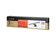 Lubinis šviestuvas Orno NORTES LED 12W, veidrodinis šviestuvas, 900lm, 4000K, ilgis 50 cm, aliuminis, juodas