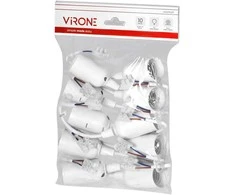 Orno Baltos E27 remonto lizdai, 10 vnt. rinkinys