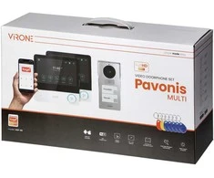 Orno PAVONIS MULTI, dviejų šeimų vaizdo domofono komplektas, 4 laidų, 7 colių, Wi-Fi, lietimui jautrus ekranas, „Full HD“, RFID