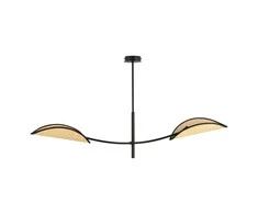 Orno PETALO pakabinamas šviestuvas, galia max 2x40W, E14, juodas-rotangas