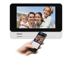 Orno „Philips WelcomeEye AddConnect“ monitorius, LCD 7 colių, belaidis internetas + programėlė telefonui, vartų valdymui, domofonui, skirtas „WelcomeEye“ serijos rinkinių išplėtimui iki dviejų šeimų versijos.