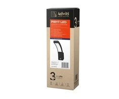 Sieninis šviestuvas Orno Piryt PYRYT LED 10W, sodo šviestuvas su judesio jutikliu 140°, 800lm, IP54, 4000K, juodas