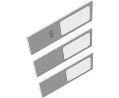 Orno PLANA 3 LED šviestuvų komplektas po spintele, 3x4W, 3x240lm, 4000K, su bekontakčiu jungikliu, pilkos spalvos