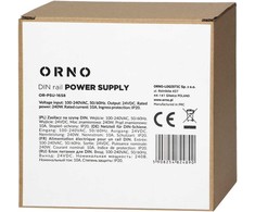 Orno Maitinimo šaltinis Pramoninis maitinimo šaltinis, DIN bėgelis, 24 V nuolatinės srovės, 10 A, 240 W, metaliniame korpuse