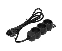Orno partnertele Extension cord 3x2P+Z,1.5m, 3x1,5, juodas (ES-4/W/1,5)