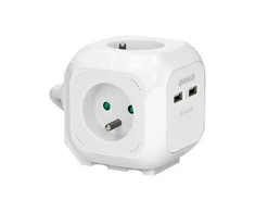 Orno ilgintuvai 4 x 2P+E, 2xUSB įkrovikliai, 1.4m H05VV-F 3x1mm2, baltas (OR-AE-13144/W)