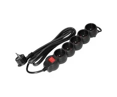 Orno partnertele Extension cord 5x2P+Z,ON/OFF,1,5m,3x1,5,juodas (ES-7/B/1,5)