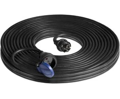 Orno Przedłużacz Dirbtuvių prailgintuvas, atsparus vandens purslams, IP44, 1x2P+Z 30m, alyvai atsparus guminis kabelis H07RN-F 3x1.5mm², 230VAC/16A