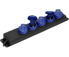 Orno Przedłużacz Dirbtuvių prailgintuvas, atsparus vandens purslams, IP44, 5 lizdai, 2P+Z, IP44, schuko, guminis kabelis, H05RR-F 3x1,5mm², ilgis 3m