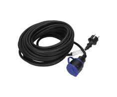 Orno Prailginimo kabelis IP44 1x2P+Z 30 m guminis kabelis OR-AE-13169(GS)/30 m, juoda