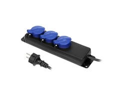 Orno Prailginimo kabelis IP44 3x2P+Z guminis kabelis OR-AE-13158(GS)/5M schuko