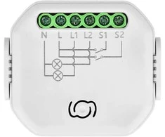 Orno Przekażnik „Tuya Smart Wi-Fi+BLE“ 2 kanalų sieninė relė