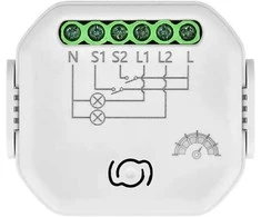 Orno Przekażnik 2 kanalų įleidžiamoji relė su „Tuya Smart Wi-Fi“ ir BLE šviesos reguliatoriumi