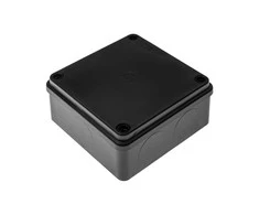 Puszka Hermetiška dėžutė 100x100x50, be sandariklių, juoda, be halogenų, atspari UV spinduliams, IP65