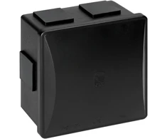 Puszka Hermetiška dėžutė 80x80x40, 6 įvadai, kvadratinė, atspari UV spinduliams, juoda, IP44