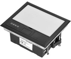 Orno Puszka Grindų dėžutė moduliniams lizdams 4 x 45x45 mm arba 8 x 22,5x45 mm, dangtelis: pagamintas iš natūralios medžiagos, juodas