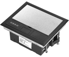 Orno Puszka Grindų dėžutė moduliniams lizdams 4 x 45x45 mm arba 8 x 22,5x45 mm, dangtelis: plastikinis, juodas
