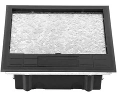Orno Puszka Grindų dėžutė moduliniams lizdams 6 x 45x45 mm arba 12 x 22,5x45 mm, dangtelis: pagamintas iš natūralios medžiagos, juodas