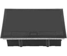 Orno Puszka Grindų dėžutė moduliniams lizdams 8 x 45 x 45 mm arba 16 x 22,5 x 45 mm, dangtelis: plastikinis, juodas
