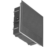 Orno Puszka Grindų dėžutė moduliniams lizdams 6 x 45x45 mm arba 12 x 22,5x45 mm, dangtelis: plastikinis, juodas