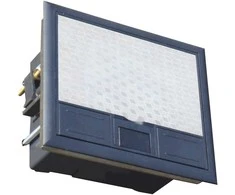 Orno Puszka Grindų dėžutė moduliniams lizdams 4 x 45x45 mm arba 8 x 22,5x45 mm, dangtelis: nerūdijantis plienas, juodas