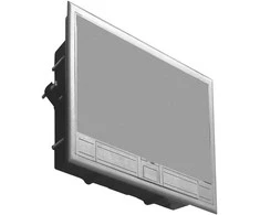 Orno Puszka Grindų dėžutė moduliniams lizdams 8 x 45 x 45 mm arba 16 x 22,5 x 45 mm, dangtelis: nerūdijantis plienas, juodas