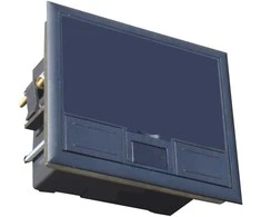 Orno Puszka Grindų dėžutė moduliniams lizdams 4 x 45x45 mm arba 8 x 22,5x45 mm, dangtelis: plastikinis, juodas