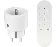 Zestaw Rinkinys Belaidžių MINI Schuko lizdų rinkinys, valdomas nuotoliniu būdu 1+1, 2300 W