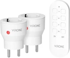 Orno Rinkinys Belaidžių MINI Schuko lizdų rinkinys, valdomas nuotoliniu būdu 2+1, 2300 W