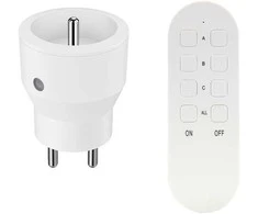 Zestaw Rinkinys Belaidžių MINI lizdų rinkinys, valdomas nuotoliniu būdu 1+1, 2300 W