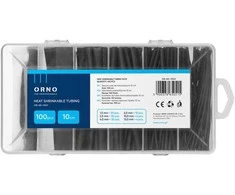 Orno Rinkinys Susitraukiančių vamzdelių rinkinys, 100 vnt., juodos spalvos