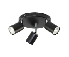 Orno RINO sieninis ir lubinis šviestuvas, maks. galia 3x50W, GU10, IP20, juodas