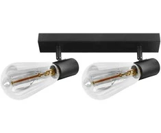 Orno RIO SP 2, sieninis-lubinis šviestuvas, E27, max. 2x60W, IP20, juodas