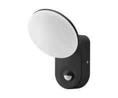 Sieninis šviestuvas Orno RIOLIT LED 15W, sodo šviestuvas su judesio jutikliu, 1100lm, IP65, 4000K, juodas