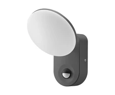 Sieninis šviestuvas Orno RIOLIT LED 15W, sodo šviestuvas su judesio jutikliu, 1100lm, IP65, 4000K, pilkas