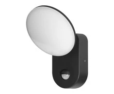 Sieninis šviestuvas Orno RIOLIT LED 15W, sodo šviestuvas su judesio jutikliu, 1100lm, IP65, 4000K, juodas