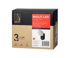 Sieninis šviestuvas Orno RIOLIT LED 15W, sodo šviestuvas su judesio jutikliu, 1100lm, IP65, 4000K, juodas