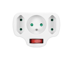 Rozgałęźnik Skirstytuvas 1x2P+Z, 2x2P/II su jungikliu, baltas