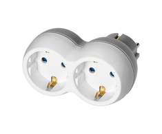 Orno Rozgałęźnik Skirstytuvas 2x2P+Z (Schuko), baltai pilkas