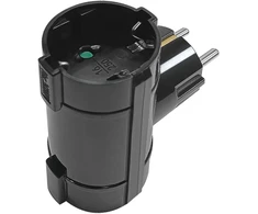 Orno Rozgałęźnik 2x2P+Z, Schuko, juoda