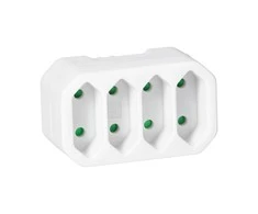 Orno Rozgałęźnik 4x2P euro skirstytuvas, baltas