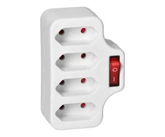 Orno Rozgałęźnik 4x2P skirstytuvas su jungikliu, baltas