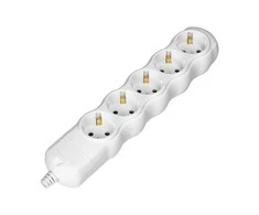 Orno Rozgałęźnik 5x2P+Z Schuko skirstytuvas, baltas