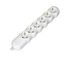 Orno Rozgałęźnik 6x2P+Z Schuko skirstytuvas, baltas